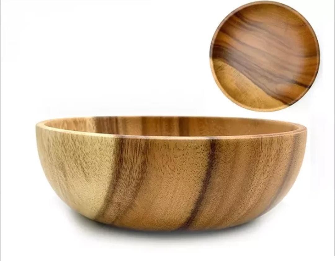 Hayah Wood - large wooden bowl - بولة خشب كبير