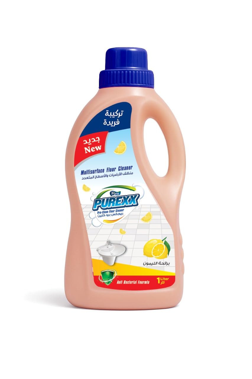 PUREXX Multi-Purpose Liquid Cleaner for Surfaces and Floors with Lemon Scent, 1 Liter