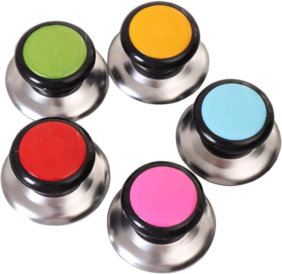 OVA Generic 2 Pcs Lid Knobs Replacement for Pots and Pans Covers, Heat Resistant Plastic Knob Handles for Cookware Lids, Universal Kitchen Cover Handle