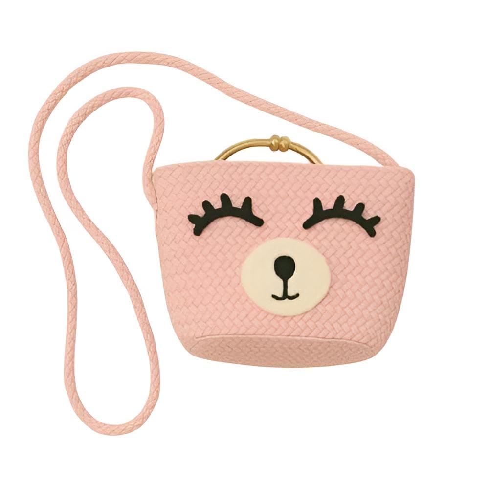 Shoulder Bag - Adorable kids straw shoulder bag baby mini crossbody purse small coin holder beach handbag perfect for vacation