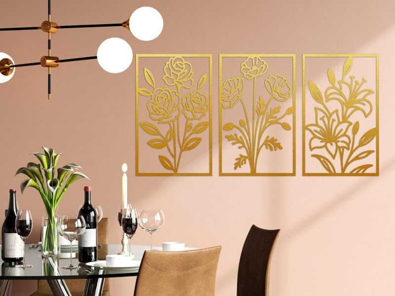 Timeless Blooms Trio Wood Wall Art