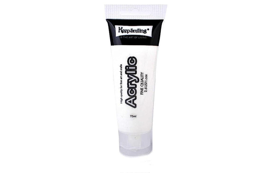 keep smiling Colors Acrylic Color white size 75 ml