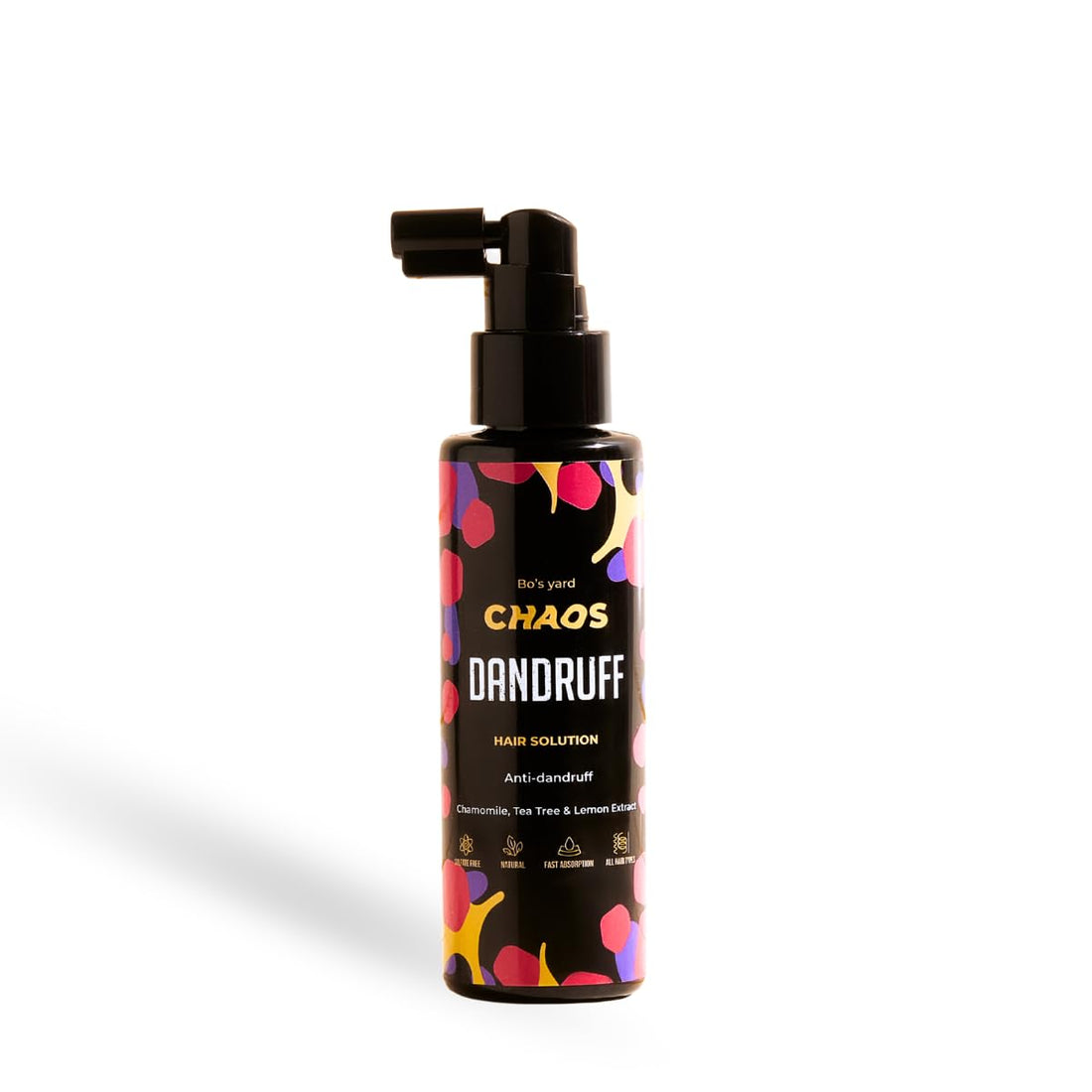 CHAOS Dandruff Hair Solution – Targeted Anti-Dandruff Spray with Chamomile, Tea Tree & Lemon Extract – Fast-Absorbing, Natural, Sulfate-Free Leave-In Treatment – 120ml