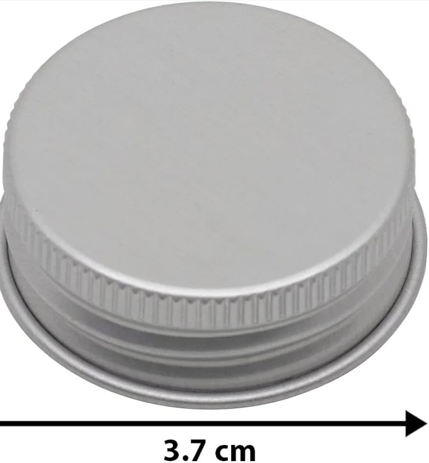 2 Pack 30g Travel Jars Empty Refillable Mini Plastic Jars for Creams, Jewelry, Eyeshadow, Makeup, Cosmetics, Clear and Silver Lid