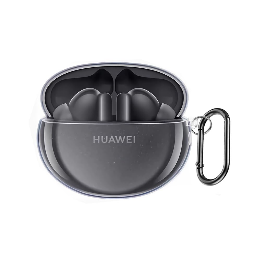 Clear TPU Case Compatible with HUAWEI FreeBuds 6i Wireless Earphone - Shockproof Cover with Keychain