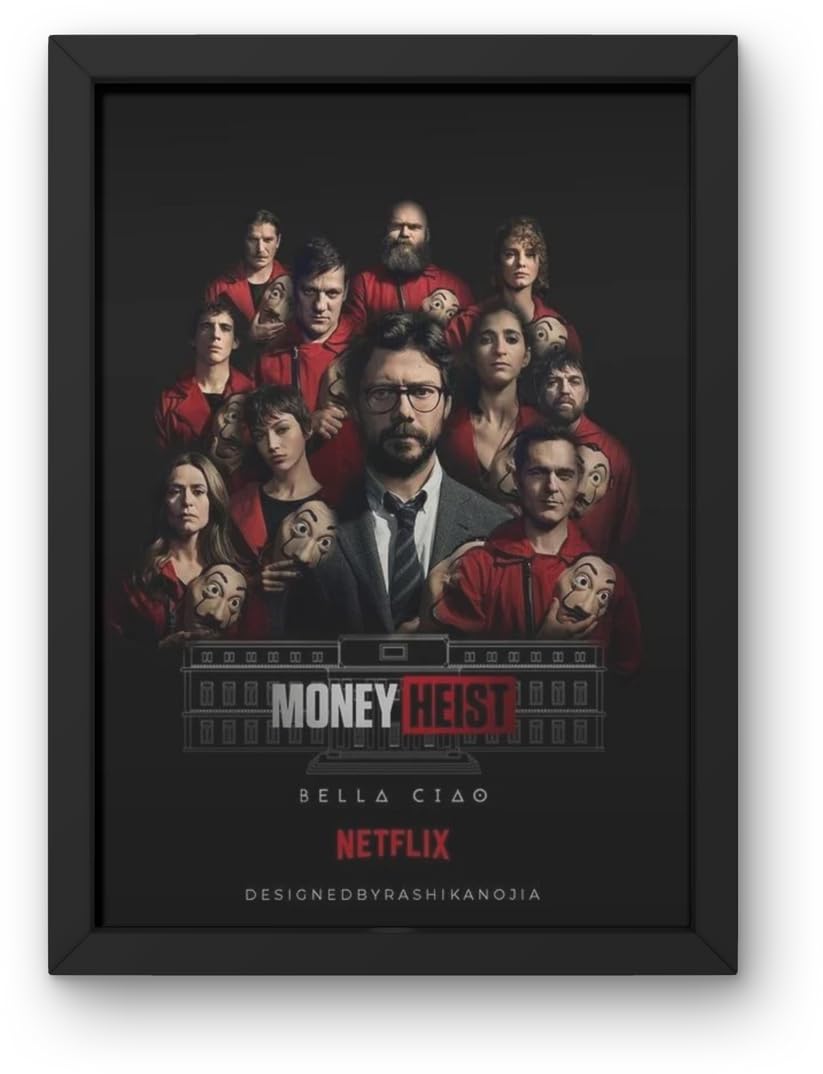 a Ciao Wall Art Print, Black Frame, 30x40 cm, Netflix Series Poster