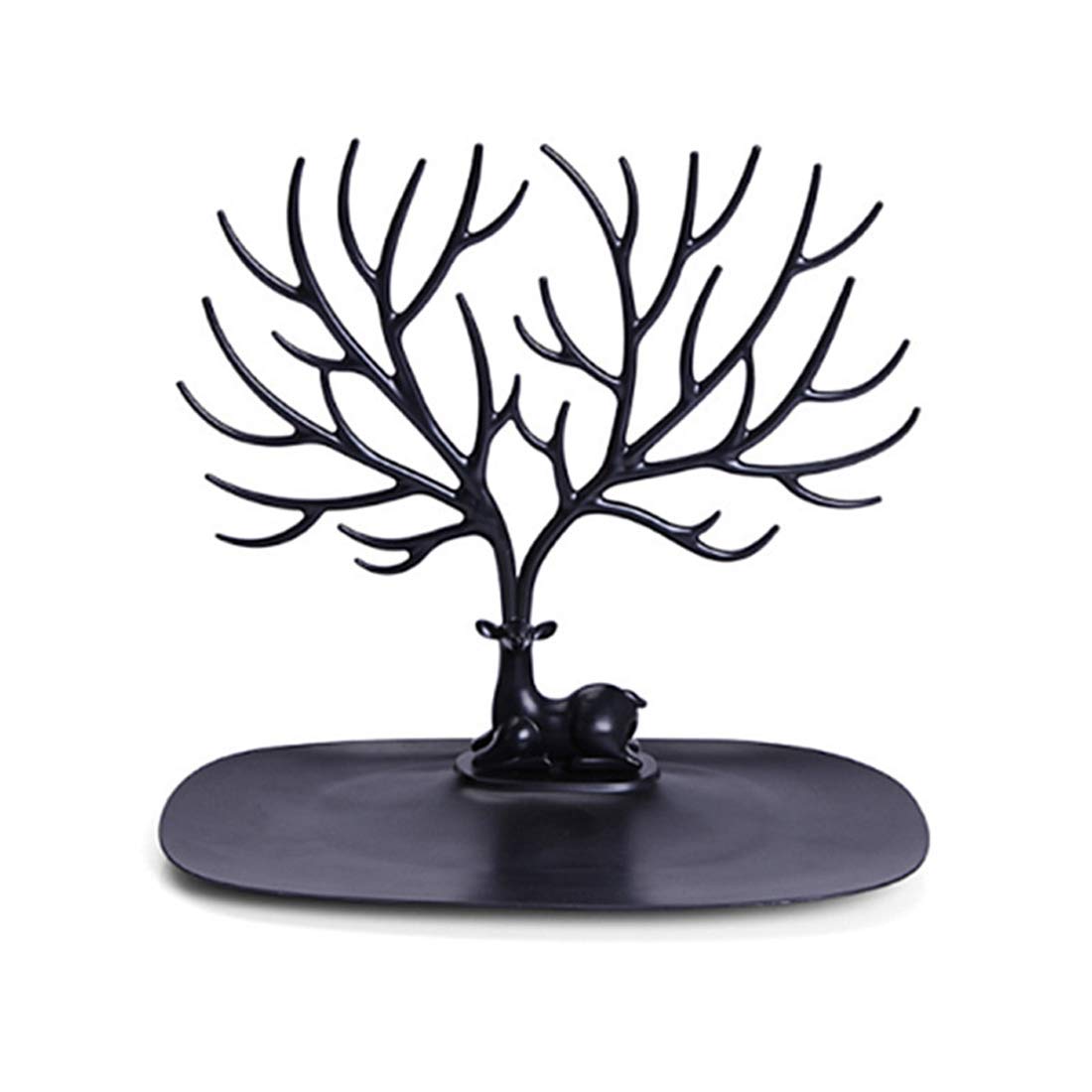 YFLY Antique Birds Tree Stand Jewelry Display Necklace Earring Bracelet Holder Organizer Rack Tower Black
