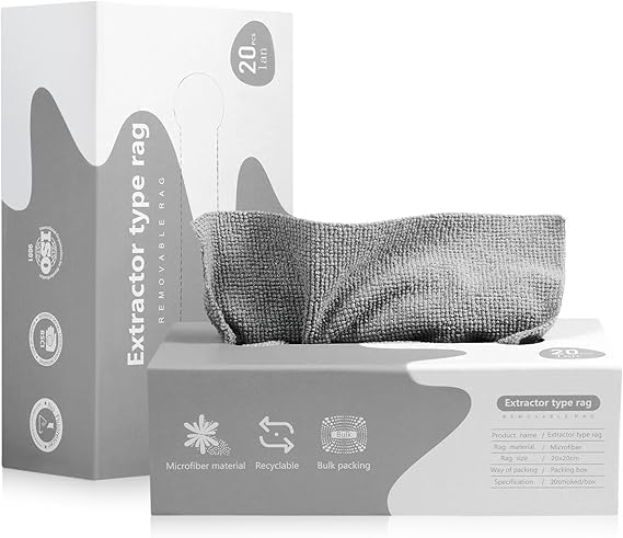 Microfiber Cleaning Cloths 20 Pieces 20 x 20 cm Terry Design for Kitchen Car Home Grey volura