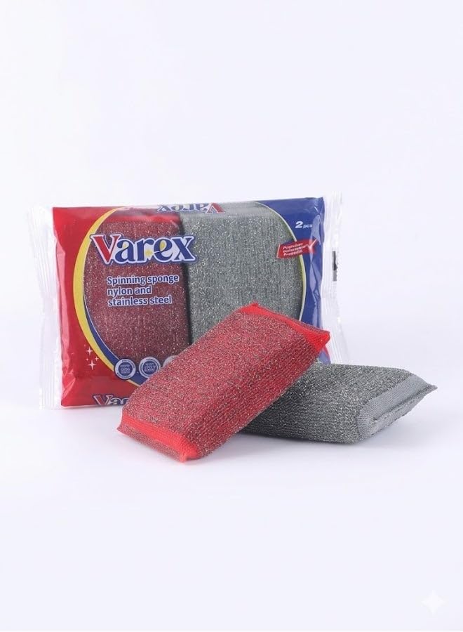Varex Spinning sponge nylon and stainless steel 2 Piece