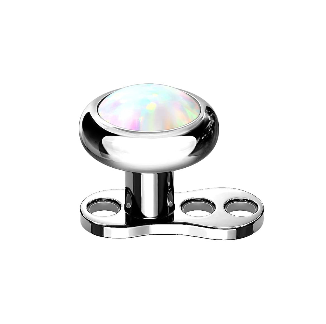 Microdermal Opal Dermal Titanium Piercing Jewelry (White)
