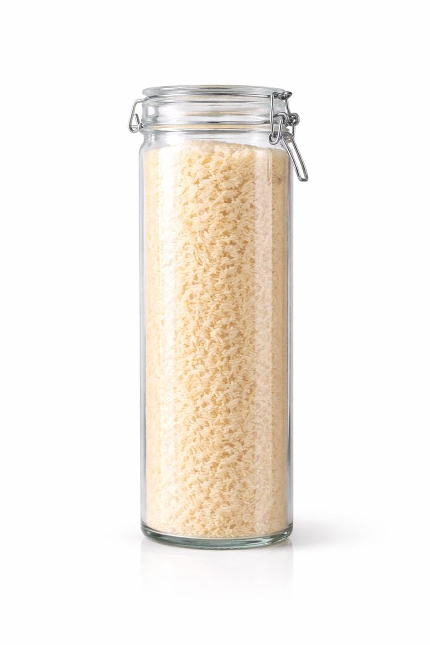 Airtight Glass Jar with Airtight Lid and Metal Clip | Food Storage Container for Kitchen | Suitable for Rice Pasta Pickles Coffee (2000ml)