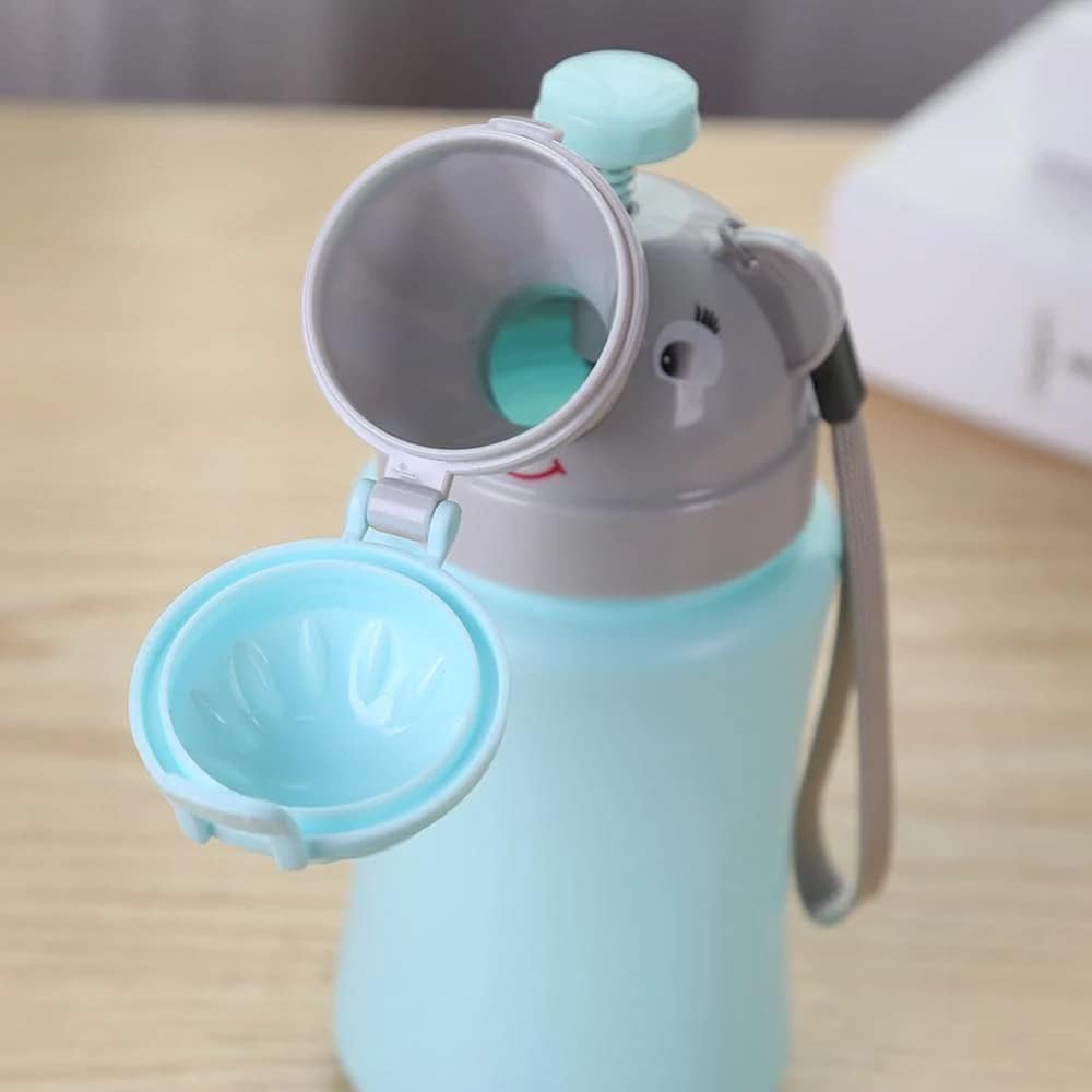 Portable Baby Sanitary Bottle for Travel, Camping, Car, Baby Potty Training, Non-Leak Proof Bottle (Boy), Blue