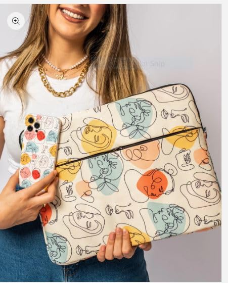 Laptop Sleeve for Women – Waterproof, Padded for Perfect Protection, Lightweight, Stylish and Functional, Laptop Bag for Travel, Work