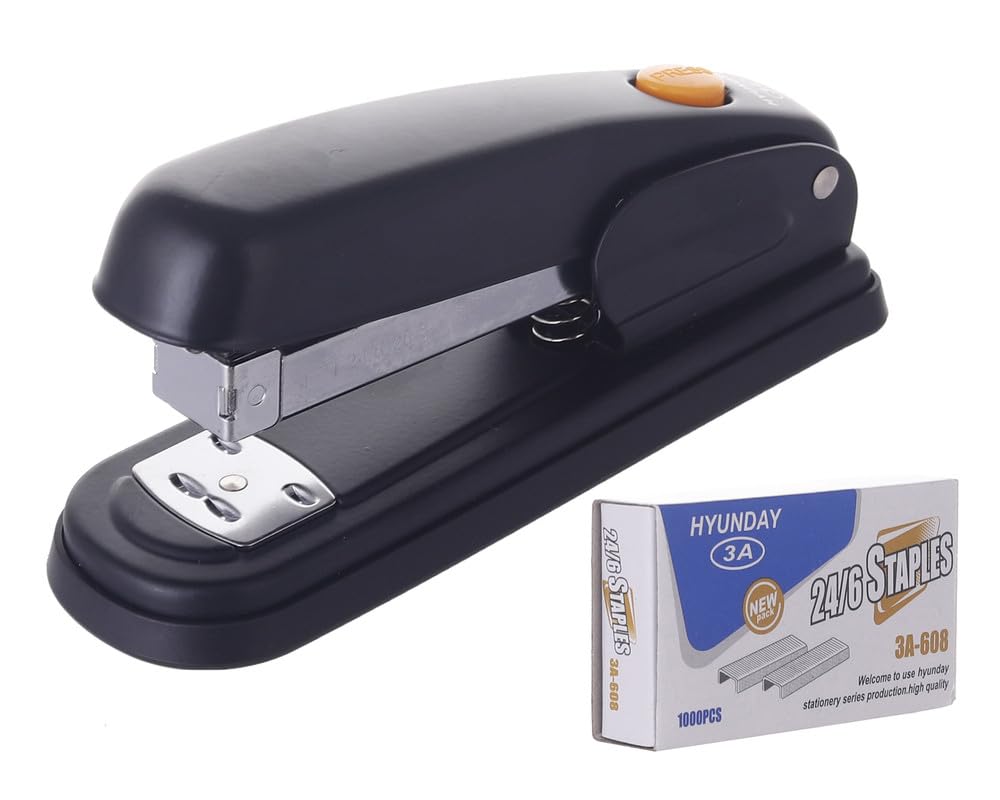 3A 24/6 Stapler With Box Of 1000 Staples - Black 2810