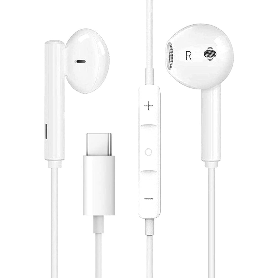 USB C Headphones Type C Earphones for Samsung Galaxy S21 Ultra 5G Magnetic HiFi Stereo Digital DAC Earphone with Mic Wired Headphone for Android Smartphone Galaxy S20 FE Note 20 Pixel 5 (White)