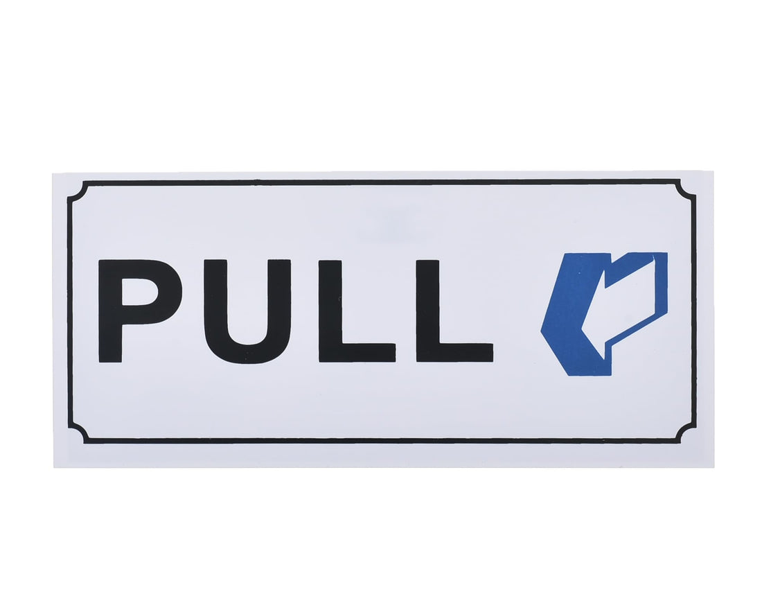 PVC Sticker Instruction Pull Model 787 2 Adhesive PVC instruction sticker for pull doors suitable for offices schools and professional buildings