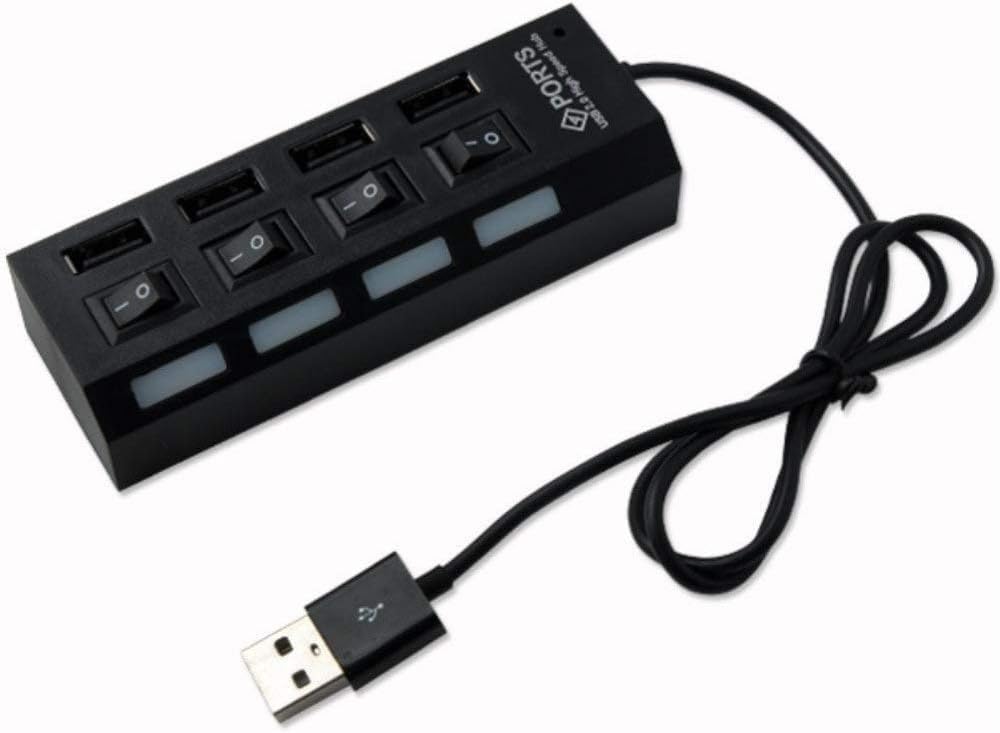 Generic 4 USB Hub 4 HUB Output - White Wall Shaving
