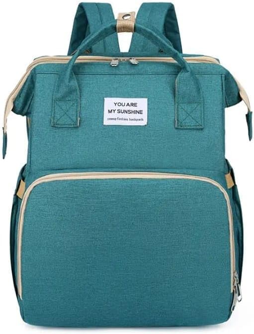 Large Capacity Maternity Bag - Waterproof Baby Bed, Diaper Changing Backpack, and Baby Care Handbag in One (Grey)