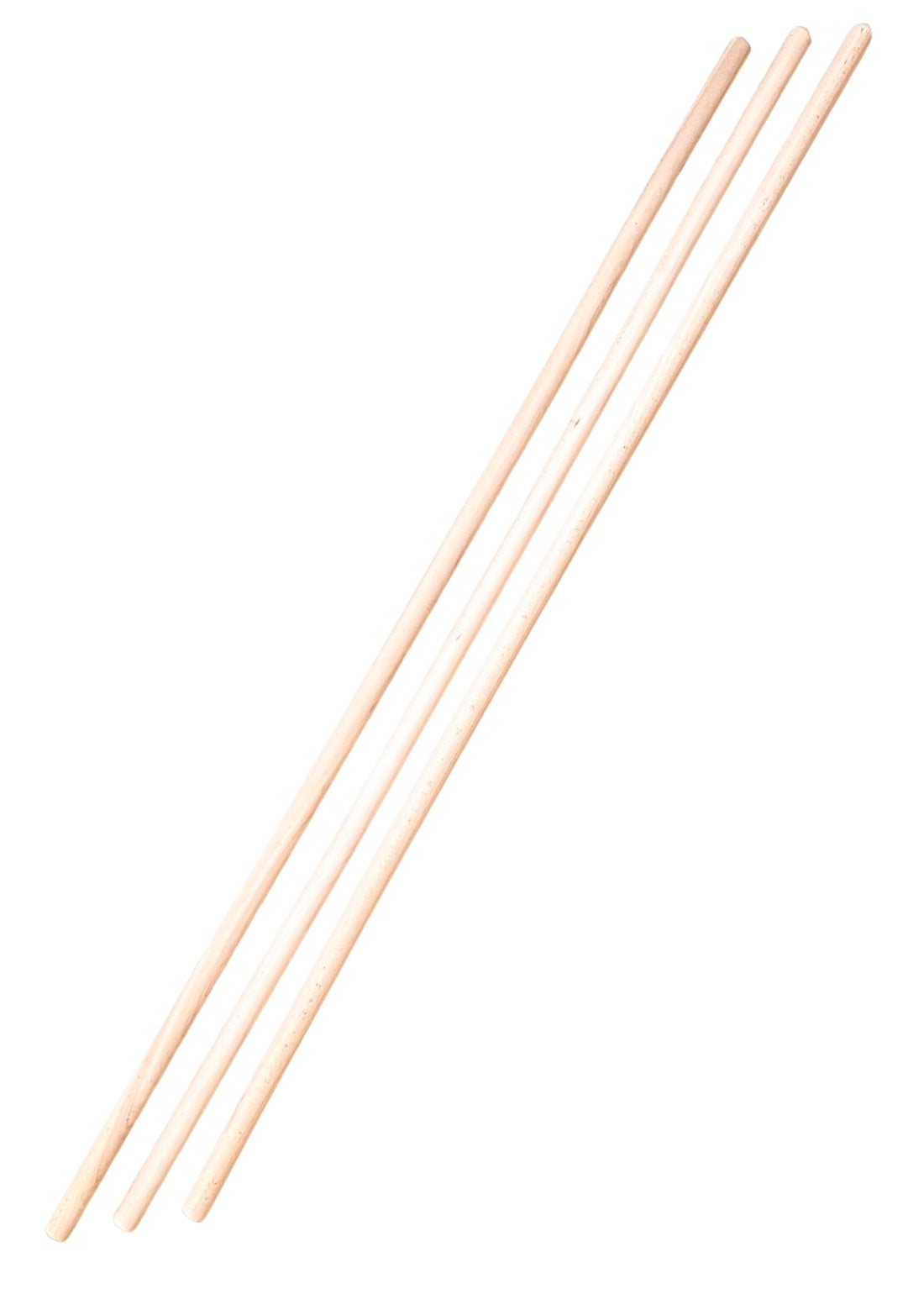 Pack of 3 Broom Handles, Wooden Replacement Handle, 120 cm, Wooden Handle Made of Beech Wood, Tool Handle Diameter 22 mm, Wooden Handles for Garden Tools, Garden Hoes, EU Production