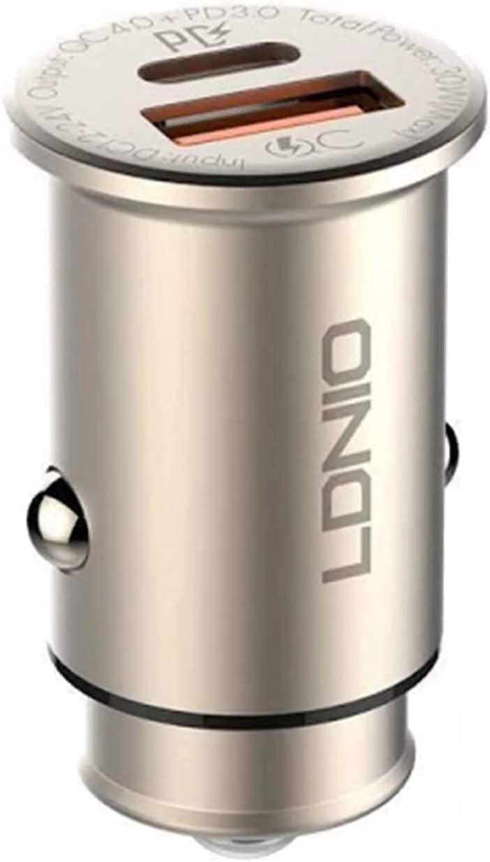 Ldnio C506Q Car Charger With Type C USB, Lightning Cable