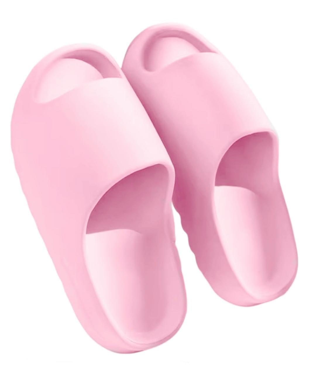 Pink Slippers - Comfortable Medical Slippers - Lightweight Sole - Waterproof Rubber Sole - Slippers for Women Girls Men Youth - Perfect for Home, Beach, Street
