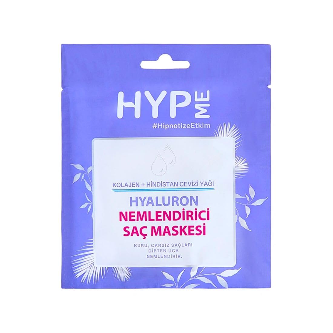 HYPE ME Hyaluron Moisturising Hair Mask with Collagen and Coconut Oil, 50ml - made in turkey.