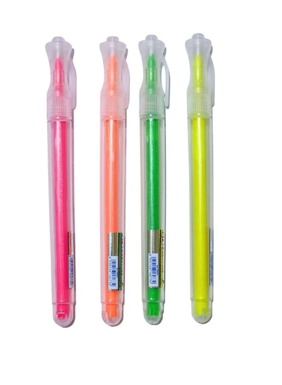 A set of 4 phosphorescent highlighter pens in different colours