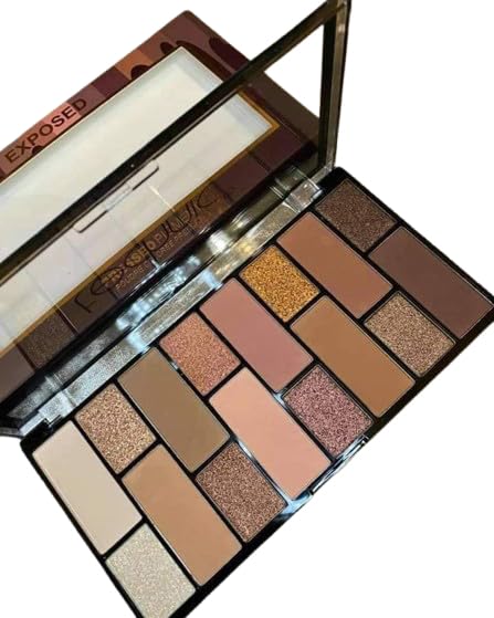 Earthy Eyeshadow Palette, 12 Colors, Brown and Gold Shimmer Shades