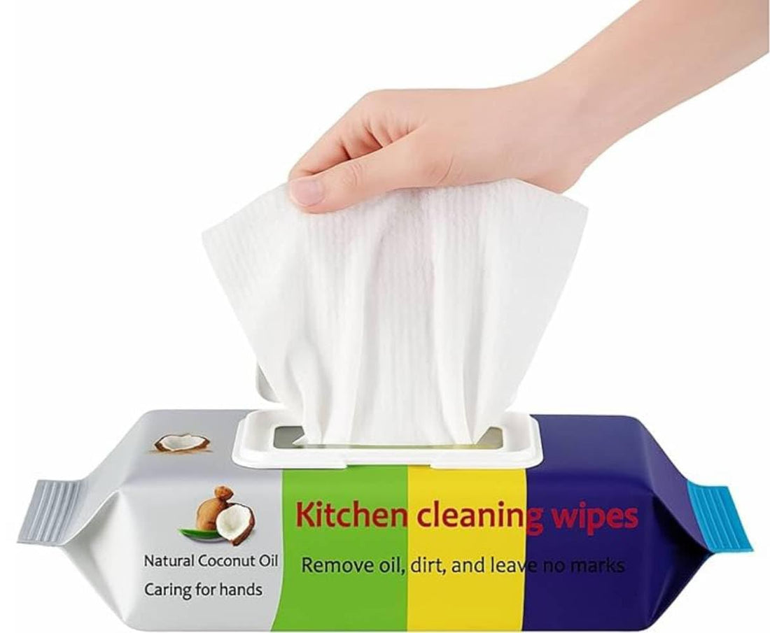 MOMENT Kitchen Cleaning Wet Wipes 1 Pack - 80 Count, Cleaning Wet Wipes For Kitchen, Oven, Powerful Cleaning & Strong Oil Removal Safe on Skin