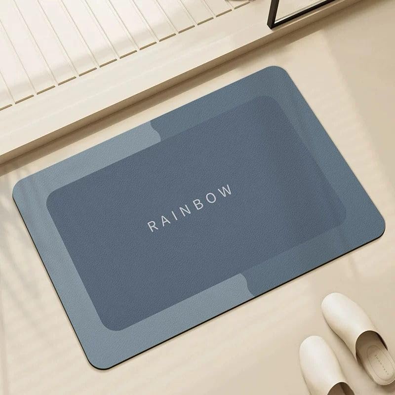 Bath Mat Leather Bath Mat Super Absorbent Quick Dry Eco Friendly Non-Slip Door Mat 60cm*40cm (Shape 21)