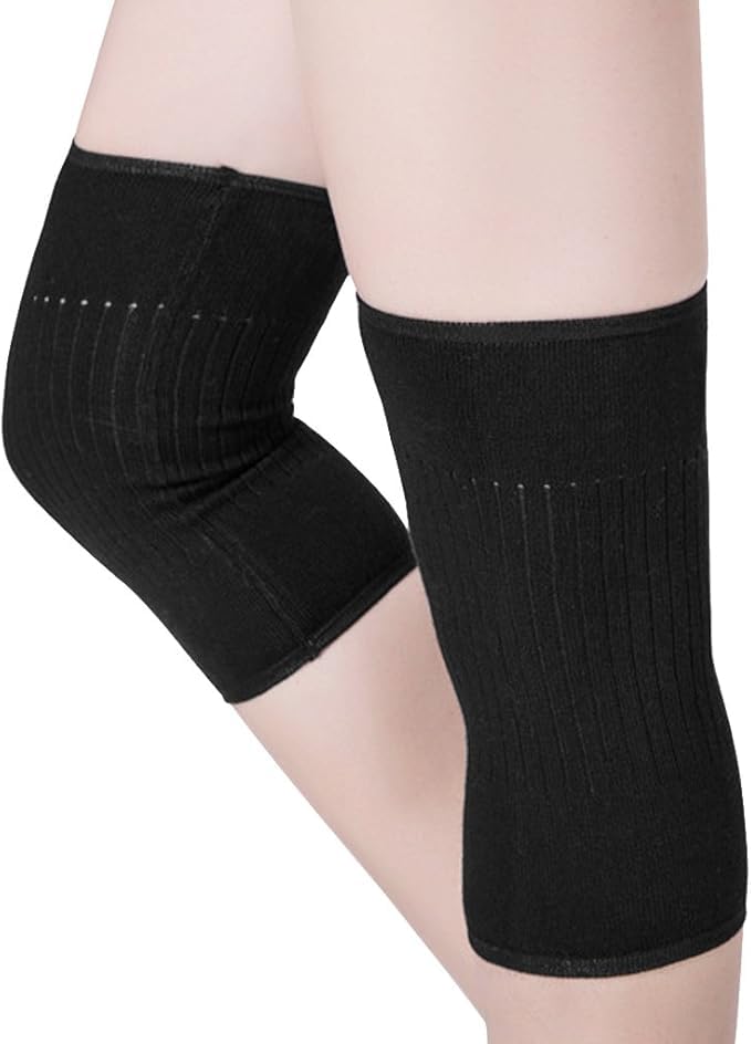 Winter Cashmere Wool Thermal Knee Sleeves for Men Women – Knee Warmers & Leg Support – Comfortable Knee Pad for Arthritis, Running, Cycling, Skiing