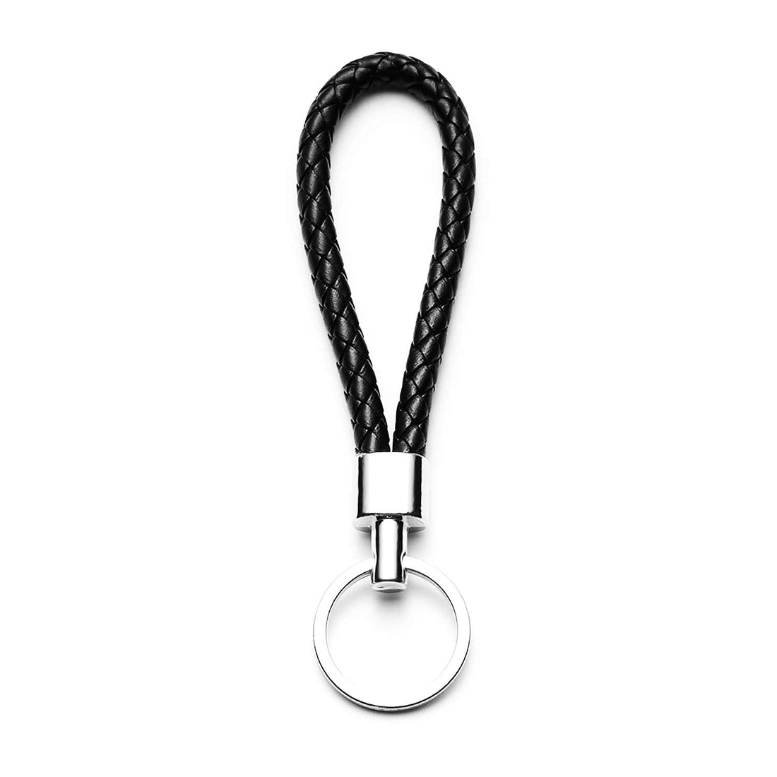 SOLDOUT™ Handmade PU Leather Rope Woven Keychain Metal Key Rings Car Key Chains Key Holder Key Cover Auto Keyring Keyfob