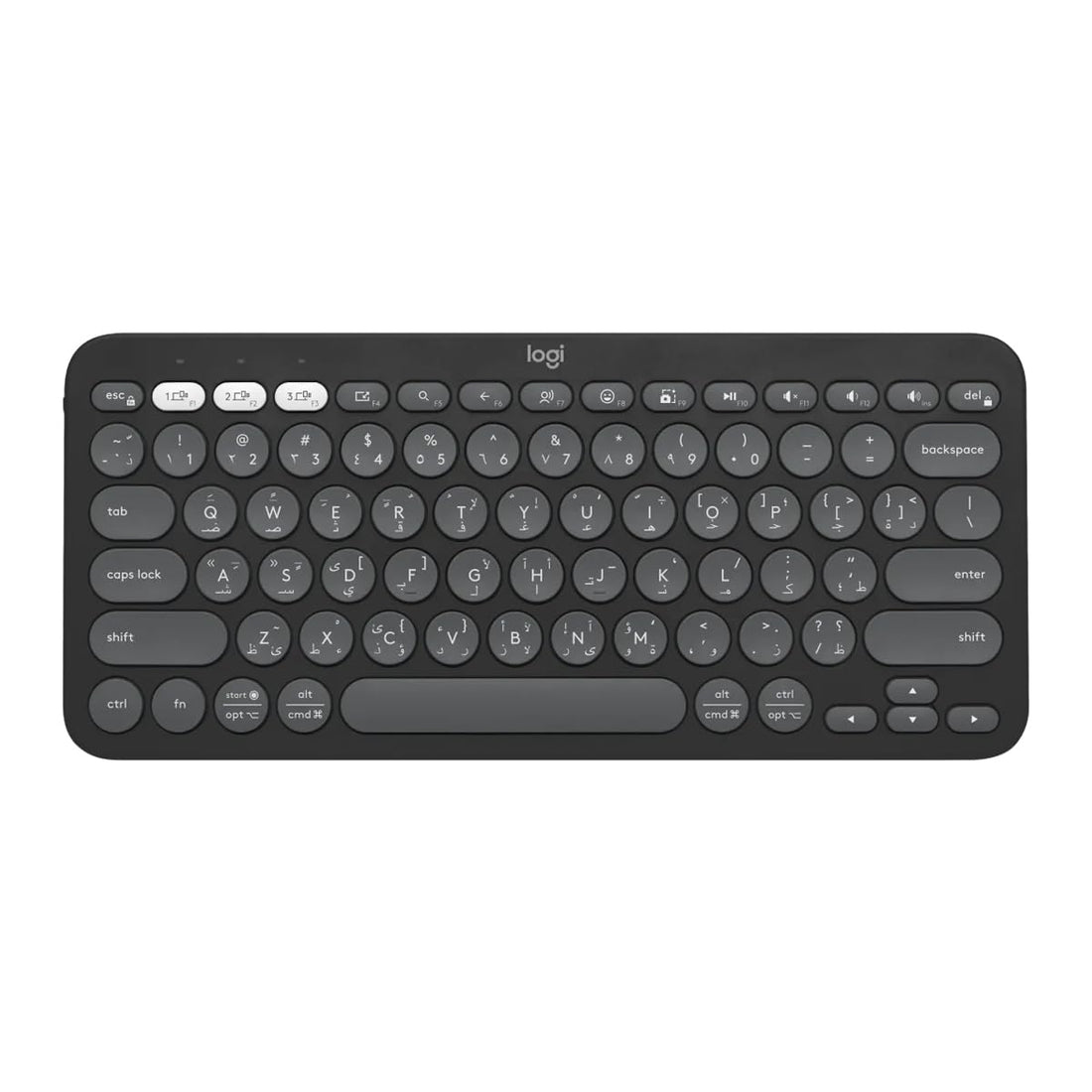 Logitech Pebble Keys 2 K380s, Multi-Device Bluetooth Wireless Keyboard with Customisable Shortcuts, Slim and Portable, Easy-Switch for Windows, macOS, iPadOS, Android, Chrome OS, ARA Layout - Graphite