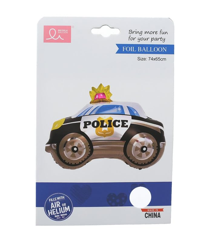 3A Foil Helium Balloon With Police Car Design 74X65 CM Model 110-5 - Multi Color