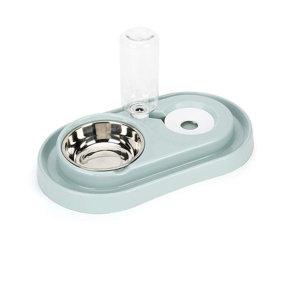 Double Dog Cat Bowls Water and Food Bowl Set,Detachable Stainless Steel Bowl Automatic Water Dispenser Bottle Pet Feeder for Small or Medium Size Dogs Cats Puppy Kitten Rabbit
