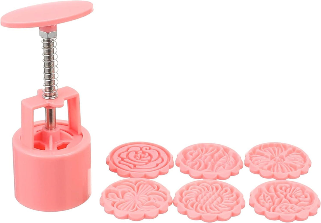 Baking Molds Set - 7 Pink Plastic Molds - Irregular Shape