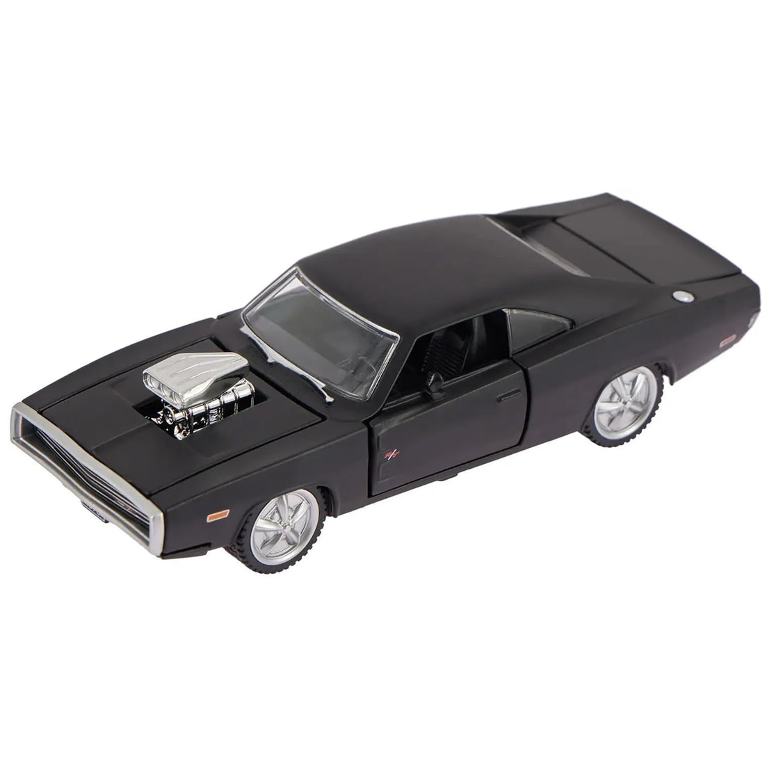 1:36 Dodge Charger R/T Die-Cast Model Car – Classic Black Muscle Car with Openable Doors, Hood & Trunk