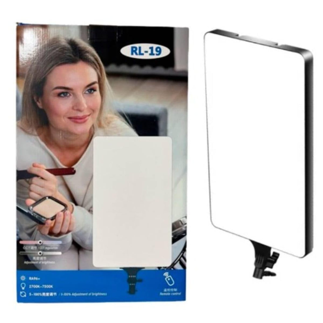 LED Ring Light Soft Light, Ring Light with Remote Control, Soft Light and Continuous Adjustment, Non-Slip Design Studio Lights for YouTube, Flowing Makeup Artist, TikTok (RL-19)