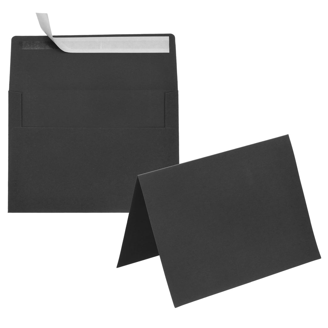 PATIKIL 50Pack Black 5x7 Envelopes with Cards, Self Seal A7 Envelopes with Folded Cardstock for Greeting Cards Wedding Greeting Birthday Invitations Letter Mailing