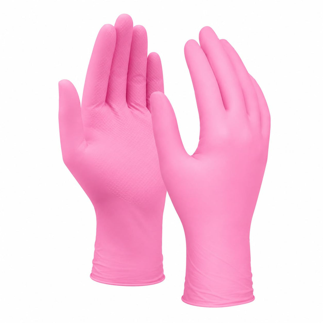 NITRILE GLOVES PINK MEDIUM BOX 100 PIECES
