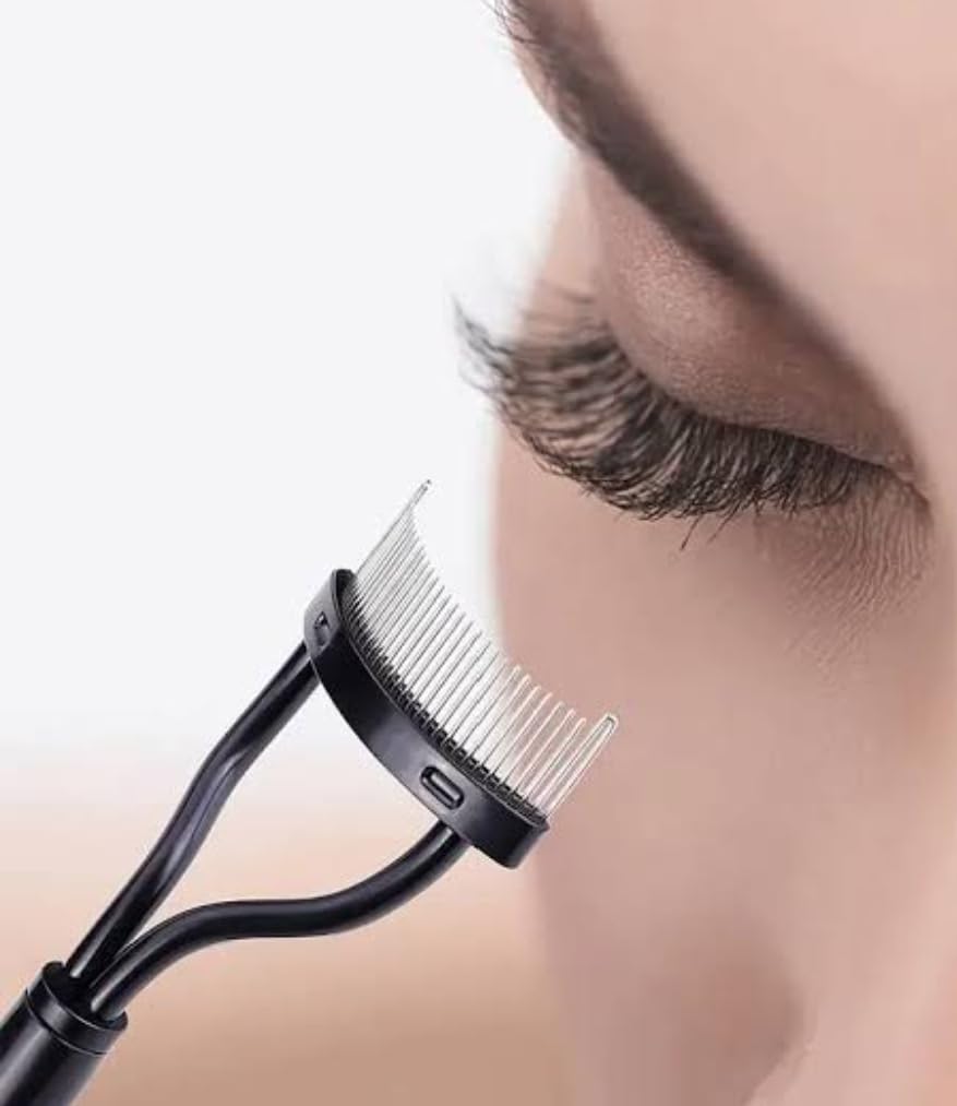 Professional Metal Comb Eyelash Separator Comb Beauty Tool Eyelash Care Tool Black