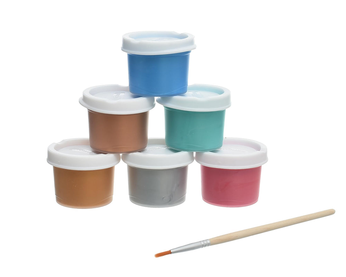 Keyroad Metallic Tempera Poster Paint Set 6 Colors 25ml Model KR972983 – Premium Non-Toxic Tempera Paint Ideal for School Projects, Craft Activities, and Professional Art Work