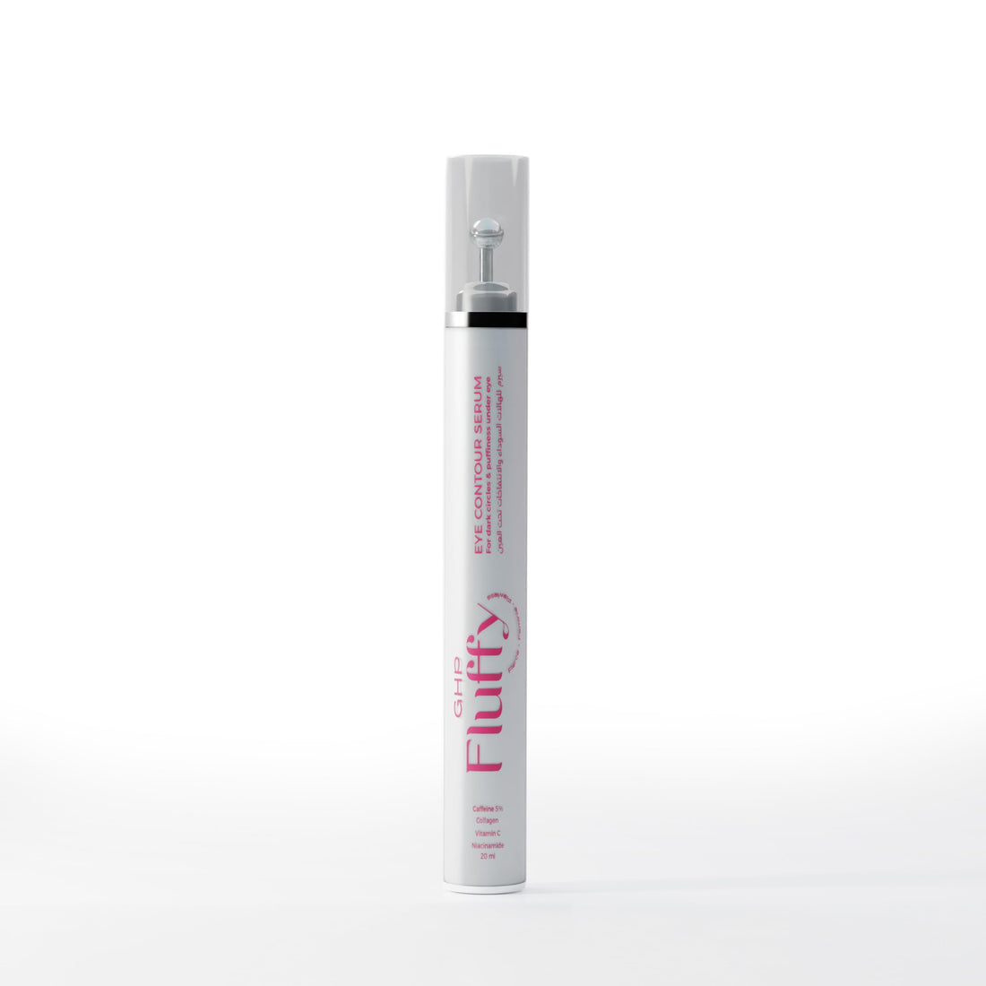 Fluffy Eye Contour Serum, 5-in-1 Under-Eye Treatment, Caffeine, Vitamin C, Niacinamide & Collagen, Helps Reduce Appearance of Dark Circles, Puffiness, Fine Lines & Dryness, Roller Applicator