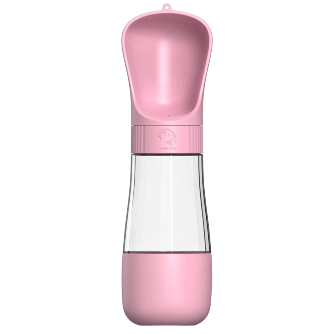Portable Pet Bottle This dual-use acrylic container for cats and dogs holds food and drinking water for outdoor use, with a capacity of 510 ml to keep your pet cared for throughout trips