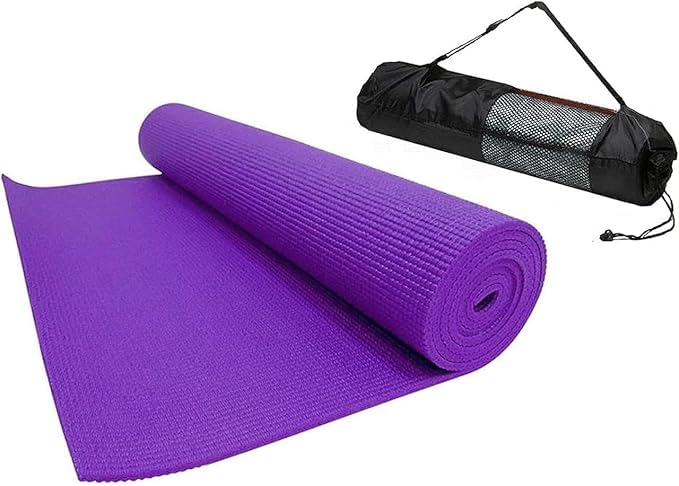 Non-Slip Yoga Mat with Carrying Strap - Thick and Comfortable Material for Workout - Ideal for Yoga, Pilates and Fitness 6mm