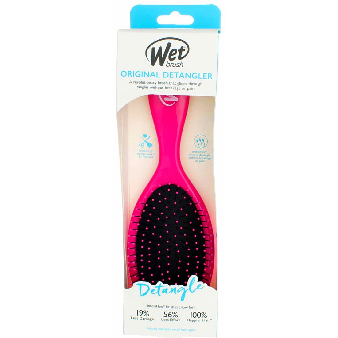 7256744 Wet Hair Brush44; Original Pink - Pack of 4