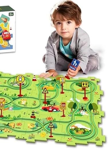 AMAZING ZOO Track farm WITH TRAIN 18 pieces
