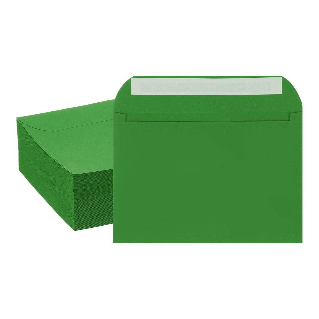 PATIKIL 7.5x5.5 Inch Invitation Envelopes, 100 Pcs Self-Seal for Invitations A7 Self Seal for Weddings Thank You Card Photos Postcards Birthday Greeting Cards Mailing, Light Dark Green
