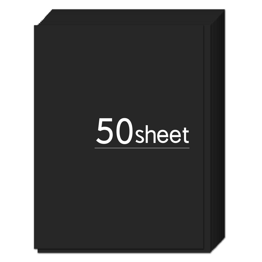 50 Sheet Black Cardstock 8.5x11",250gsm Thick Paper,Heavyweight 92lb Cardstock Construction Paper,Premium Printer Paper for DIY Projects,Scrapbook Supplies,Invitations,Menus,Wedding,Business Cards