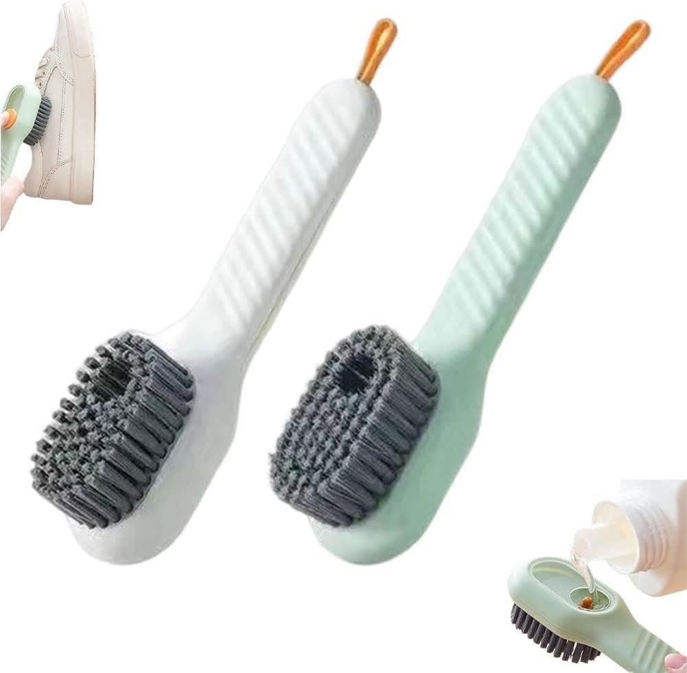 Multi-Use Shoe Cleaning Brush with Built-in Liquid Reservoir and Long Handle - PRIME.SHOP_EGY